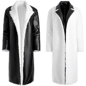 NWT ALICE + OLIVIA Shan Reatha Reversible Vegan Leather Fur Trench Coat